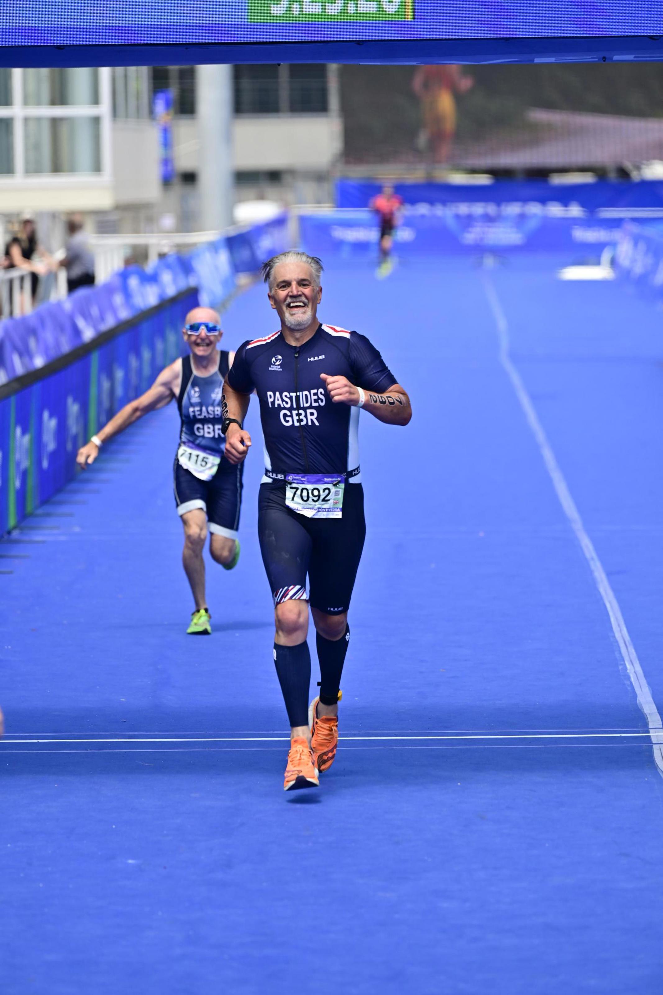 Pete Pastides during a race